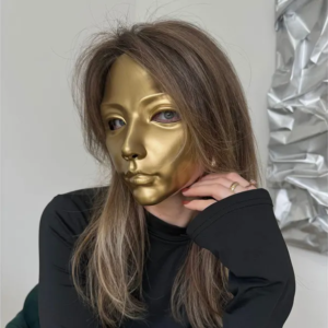 Handcrafted Party Event Mask Ball Masquerade Gold Head Accent Pice Accessory Fantasy Goddess Mask Gothic Cosplay Fantasy Halloween