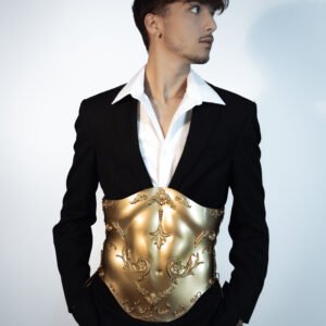 Accent Pice For Male Wardrobe Custom Made Unique Waist Corset For Special Occasions Men's Fashion Statement Outfit for Stage Performance